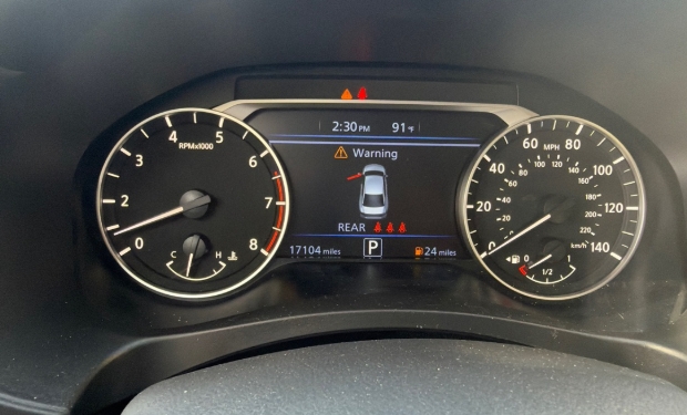 2026 Nissan Altima SV silver instrument cluster odometer 17104 miles VIN 1N4BL4DV5TN319260 for sale Dallas TX