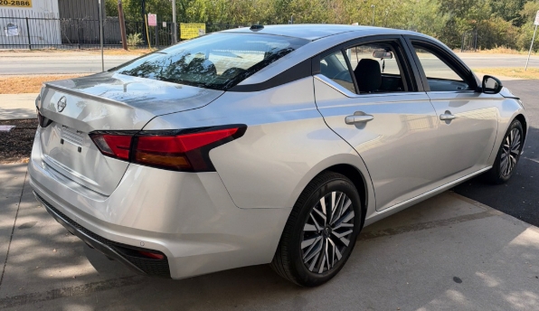 2026 Nissan Altima SV silver silver rear three-quarter alternate VIN 1N4BL4DV5TN319260 for sale Dallas TX