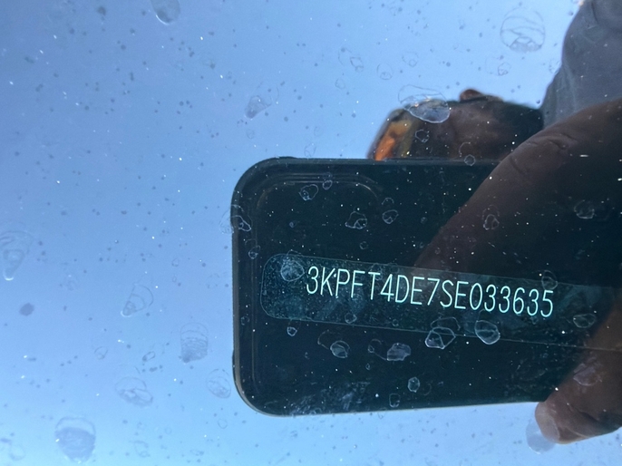 2025 Kia K4 LXS red dash VIN plate 3KPFT4DE7SE033635 VIN 3KPFT4DE7SE033635 Dallas TX